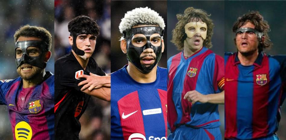 世体盘点巴萨面具侠：普约尔曾戴3次，加维和阿劳霍等人在列